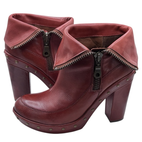 Kork-Ease Women’s Ryanne Cognac Leather Heeled Boots -Size 10 - Picture 2 of 13